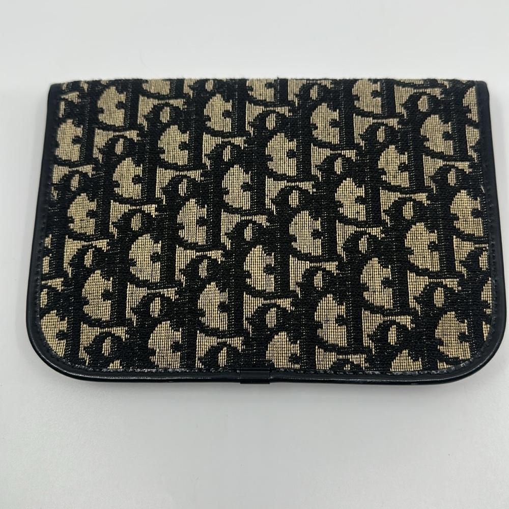 Christian Dior Monogram Black & Tan Envelope Small Clutch Wallet - Picture 4 of 9